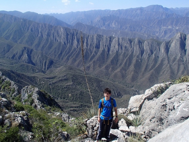 en la cima